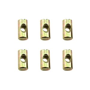 hao pro m6x20mm barrel nuts cross dowels slotted bolts hardware clean tight thread proper insert sturdy firm holding easy install align smooth screw in snug fit for beds crib furniture chairs 6pcs