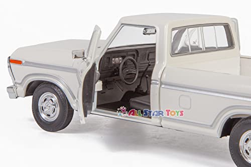 Motormax 1979 Ford F-150 Pickup Classic F150 Pick Up Truck 1:24 Diecast Collectible Model Car White 79346 All Star Toys Exclusive