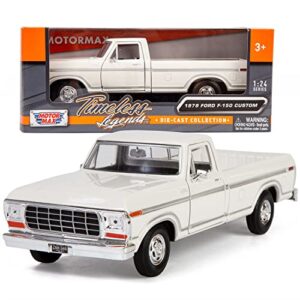 motormax 1979 ford f-150 pickup classic f150 pick up truck 1:24 diecast collectible model car white 79346 all star toys exclusive