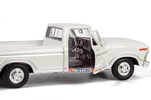 Motormax 1979 Ford F-150 Pickup Classic F150 Pick Up Truck 1:24 Diecast Collectible Model Car White 79346 All Star Toys Exclusive