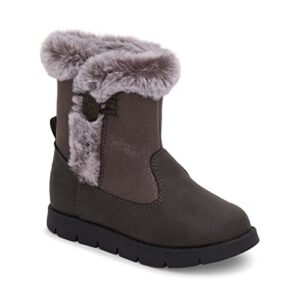 OshKosh B'Gosh Girls Siberian Fashion Boot, Grey, 9 Toddler