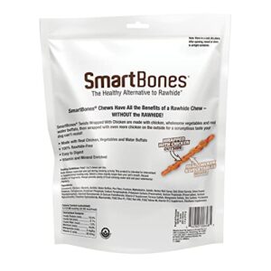 SmartBones Twists Wrapped with Chicken Made with Real Water Buffalo, 30 Count, Rawhide-Free Chews for Dogs