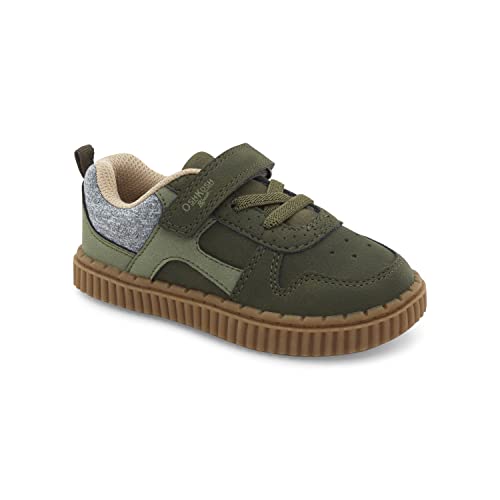 OshKosh B'Gosh Boy's Beckett Sneaker, Olive, 5 Toddler