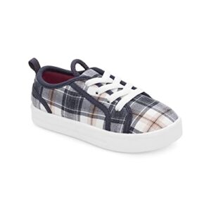 OshKosh B'Gosh Girls Syrup Slip-On Sneaker, Plaid, 4 Toddler