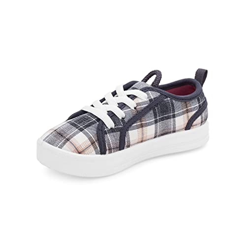 OshKosh B'Gosh Girls Syrup Slip-On Sneaker, Plaid, 4 Toddler