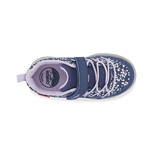 OshKosh B'Gosh Girls Cycla Sneaker, Navy/Lilac, 7 Toddler