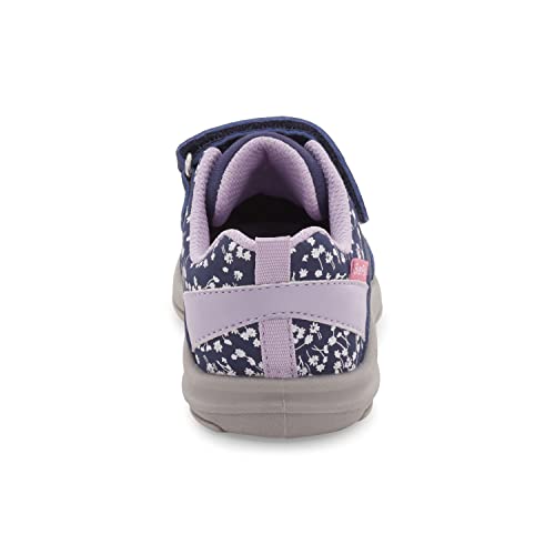 OshKosh B'Gosh Girls Cycla Sneaker, Navy/Lilac, 7 Toddler