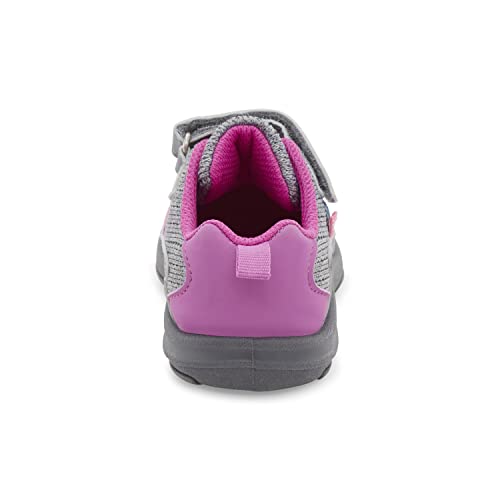 OshKosh B'Gosh Girls Loopy Sneaker, Grey/Multi, 10 Toddler