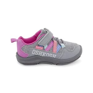 OshKosh B'Gosh Girls Loopy Sneaker, Grey/Multi, 10 Toddler