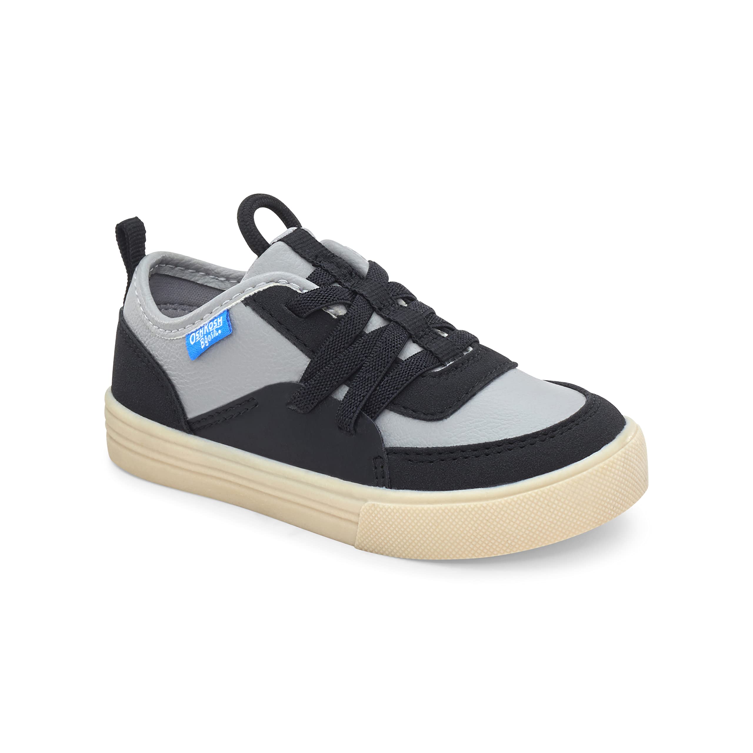 OshKosh B'Gosh Boy's Zenn Slip-On Sneaker, Black/Multi, 6 Toddler