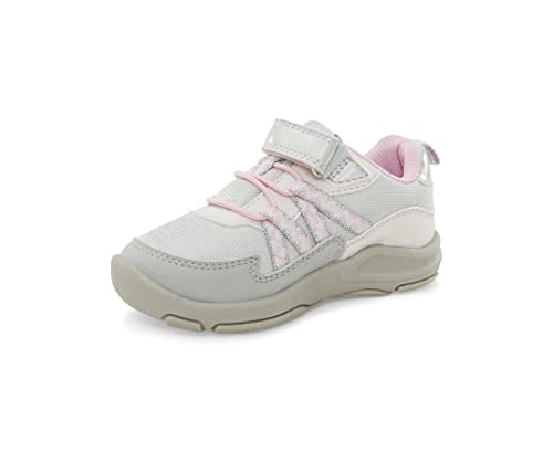 OshKosh B'Gosh Girls Sevvy Sneaker, Silver, 5 Toddler