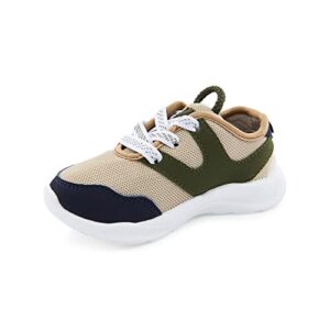 OshKosh B'Gosh Boy's Onix Athletic Sneaker, Khaki, 10 Toddler