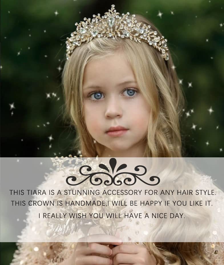 Yean Crystal Tiaras and Crowns Girls Princess Crowns Birthday Party Crowns Rhinestone Costume Tiara Headband Hair Accessories for Women and Girls