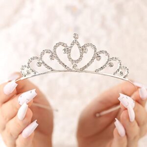 Yean Crystal Tiaras and Crowns Girls Princess Crowns Birthday Party Crowns Rhinestone Costume Tiara Headband Hair Accessories for Women and Girls