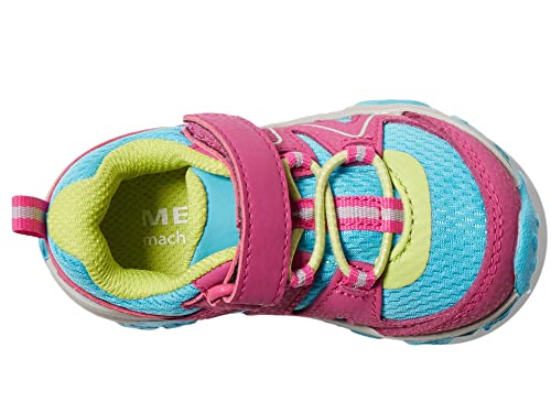 Merrell Trail Quest Jr Hiking Shoe, Berry/Lime/Turquoise, 8.5 US Unisex Little Kid