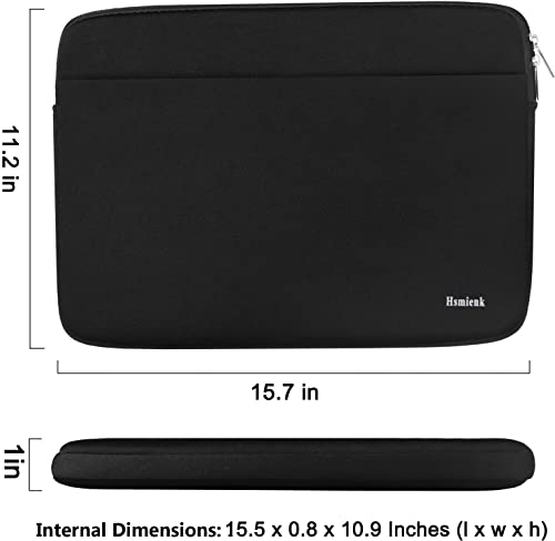 Laptop Case, Laptop Sleeve, 15.6 inch Laptop Bag Shockproof Protective Notebook Case with Accessory Pocket, Briefcase Carrying Laptop Cover for 15.6" HP, ASUS, Dell, Lenovo, Acer,Black