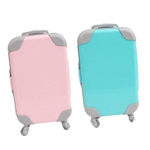 2 pieces doll suitcase travel luggage trunk fits 18 "generation doll