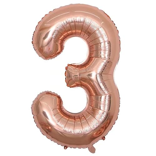 40 Inch Rose Gold Number 30 Balloons With Crown, 30th Birthday Balloons for Men and Women, 30th Birthday Decorations, Wedding Anniversar Celebration Decoration Balloons. (Rose Gold)