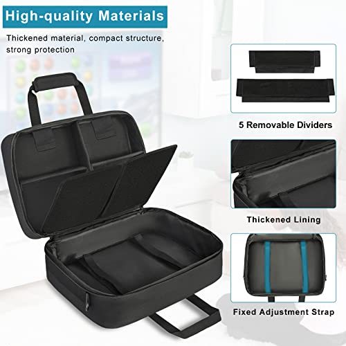 Carrying Case Compatible for PS5,Console Carrying Travel Case Compatible with Playstation 5 and PS5 Digital Edition,Protective Storage Bag Fits for PS5 Controllers,Game Discs,Charger&Accessories-Black