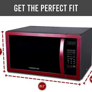 Farberware Classic FMO11AHTBKN 1.1 Cu. Ft. 1000-Watt Microwave Oven with LED Lighting, Metallic Red & BLACK+DECKER 2-Slice Toaster, Red, TR1278RM
