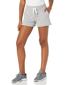 calvin klein performance women's eco french terry shorts, pearl heather grey, large