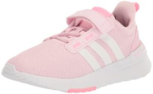 adidas baby racer tr21 running shoe, clear pink/zero metallic/beam pink, 6 us unisex infant
