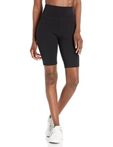 calvin klein performance women's super high waist bike shorts, black, large