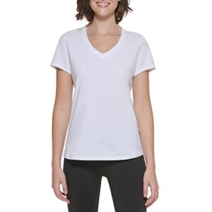 calvin klein performance women's short sleeve t-shirt, white, large