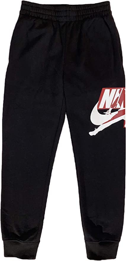 Jordan Boys Youth Classics Jogger Fleece Sweatpants Size M, L, XL (Black, Small)