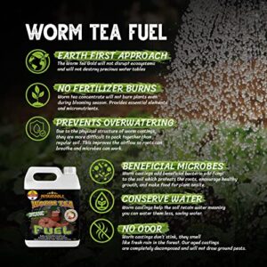 Worm Tea for Growers Gardening Soil - Compost Tea Fertilizer Liquid - Worm Castings, Earthworm Casting Manure Fertilizer - Earthworm Tea Worm Castings - PetraTools Worm Casting Concentrate for Growers (1Gal)