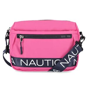 nautica womens nautica nylon bean bag crossbody/belt bag with adjustable shoulder strap crossbody, watermelon, 9.7 x 7.1 2.6 us