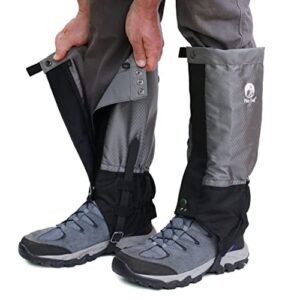 pike trail leg and ankle gaiters for men and women - waterproof boot covers - for hiking, research field trips, outdoor trail use, snow and more - adjustable closures