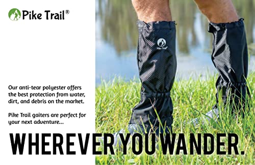 Pike Trail Leg and Ankle Gaiters for Men and Women - Waterproof Boot Covers - for Hiking, Research Field Trips, Outdoor Trail Use, Snow and More - Adjustable Closures