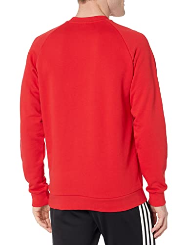 adidas Originals Men's Adicolor Classics Trefoil Crewneck, Better Scarlet, Small