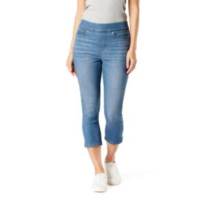 signature by levi strauss & co. gold label women's totally shaping pull on capri (available in plus size), (new) gold point, 24
