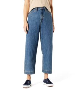 signature by levi strauss & co. gold label women's heritage high-rise loose crop stylized jeans (available in plus size), (new) north shore den, 18