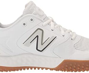 New Balance Men's Fresh Foam 3000 V6 Turf-Trainer Baseball Shoe, White/White/Gum, 9.5