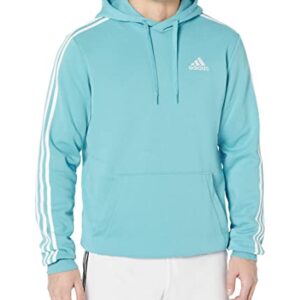 adidas Men's Essentials Fleece 3-stripes Hoodie, Preloved Blue, XX-Large