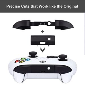 IKPEK RB LB Bumpers Shoulder Trigger Buttons Top Middle Bracket Controller Replacement for Xbox Series X & S (Black + White)