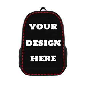 custom laptop backpack, custom personalized text picture backpack, customize travel backpack for men women, customize learning backpack for boy girl, 17in casual backpack