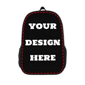 Custom Laptop Backpack, Custom Personalized Text Picture Backpack, Customize Travel Backpack for Men Women, Customize Learning Backpack for Boy Girl, 17In Casual Backpack