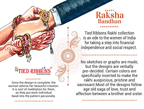 TIED RIBBONS Rakhi for Brother Set of 2 Rakhi Set for Brother Rakhi | Greeting Card | Roli Chawal Tika - Raksha bandhan Rakhi Bracelet for Brother | Bro Rakhi Thread | Rakhi for Bhaiya