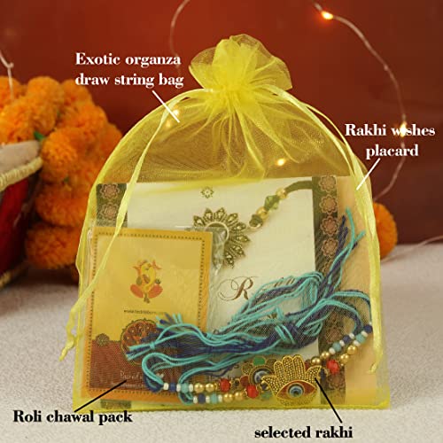 TIED RIBBONS Rakhi for Brother Set of 2 Rakhi Set for Brother Rakhi | Greeting Card | Roli Chawal Tika - Raksha bandhan Rakhi Bracelet for Brother | Bro Rakhi Thread | Rakhi for Bhaiya