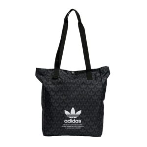 adidas originals simple tote bag, monogram aop-black/white, one size