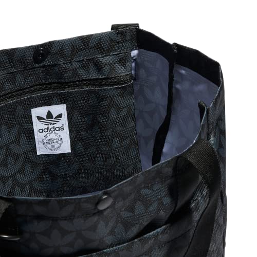 adidas Originals Simple Tote Bag, Monogram AOP-Black/White, One Size