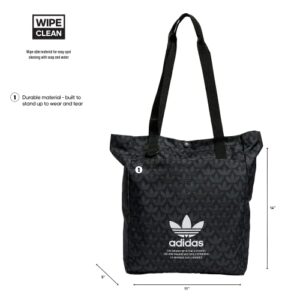 adidas Originals Simple Tote Bag, Monogram AOP-Black/White, One Size