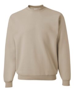 gildan fleece crewneck sweatshirt, style g18000 sand