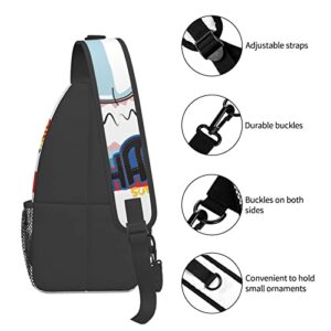 Shark Sling Bag Crossbody Women Men Travel Chest Backpack Leisure Sports Outdoor Running Hiking