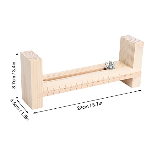 Jig Bracelet Maker Wooden Frame, Wooden Bracelet Jig U Shape Clear Scale with 2 Clamps Adjustable Length, Bracelet Braiding Tool for Kit DIY Hand Knitting