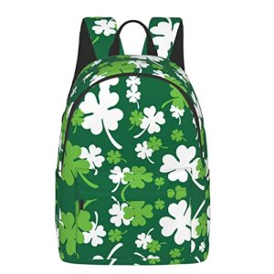 Delerain 16 Inch Backpack St Patrick's Day Laptop Backpack School Bookbag Full Print Shoulder Bag Travel Daypack